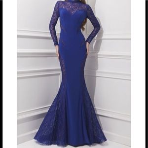 Royal Blue Tony Bowls Evening Dress